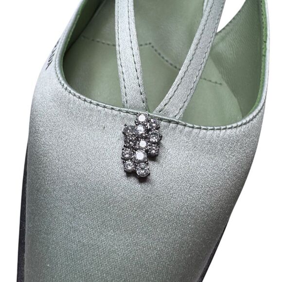 NWT Prada Satin Crisscross Slip On Heels (10) - Picture 6 of 12